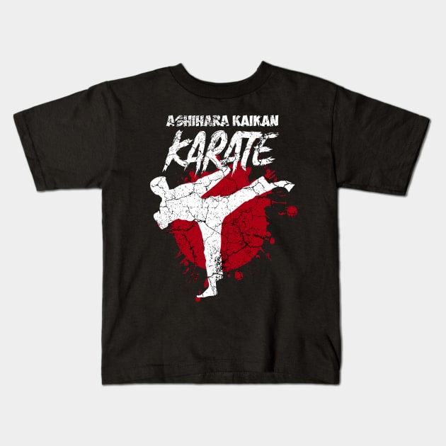 Ashihara Kaikan Karate Training Martial Arts Karate Outfit Kids T-Shirt by JTYDesigns